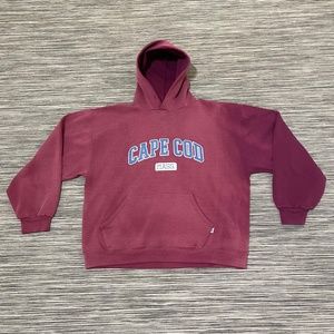 Burgundy Russel Athletic Sun Bleached Hoodie